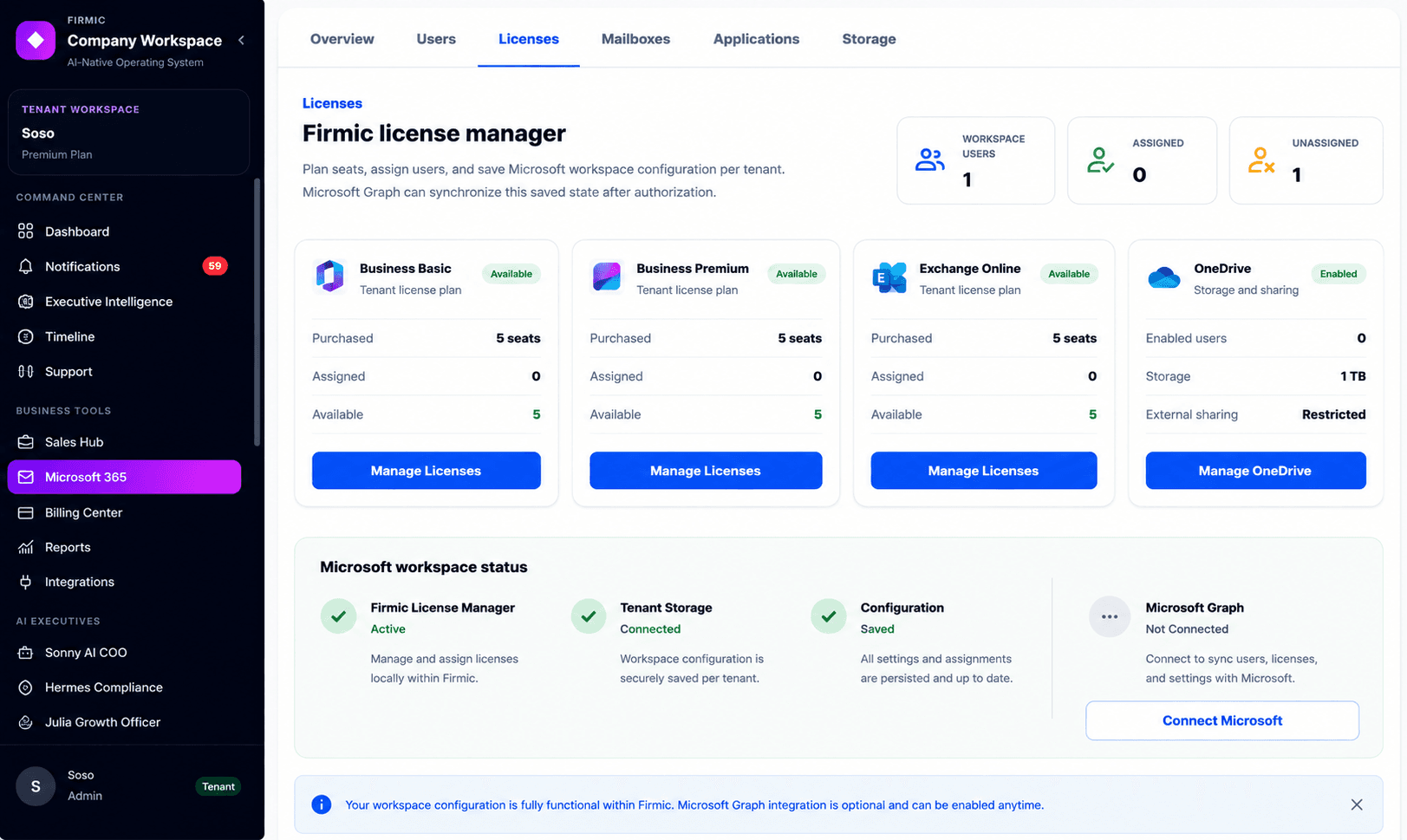 Firmic company workspace platform